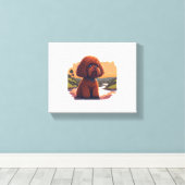 Niedlich Toy Poodle Leinwanddruck (Insitu (Holzboden))