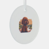Niedlich Toy Poodle Ornament Aus Glas (Vorderseite Rechts)