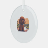 Niedlich Toy Poodle Ornament Aus Glas (Vorderseite links)