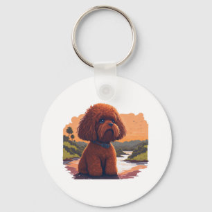 Niedlich Toy Poodle Schlüsselanhänger