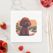 Niedlich Toy Poodle Serviette (Beispiel)