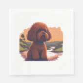 Niedlich Toy Poodle Serviette (Vorderseite)