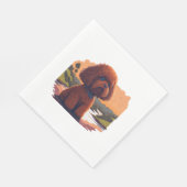 Niedlich Toy Poodle Serviette (Ecke)