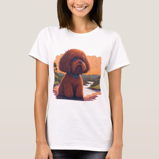 Niedlich Toy Poodle T-Shirt (Vorderseite)