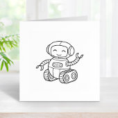 Niedlich Toy Robot Color Me Gummistempel