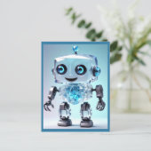 Niedlich Toy Robot Postkarte (Stehend Vorderseite)