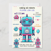 niedlich Toyomoboter Einladung (Vorderseite)