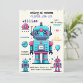 niedlich Toyomoboter Einladung (Stehend Vorderseite)