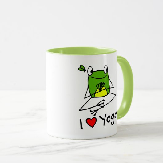 Niedlich Tree Frog Yoga Pose Tasse (VorderseiteRechts)