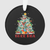 Niedlich Tree Rex T Rex Dinosaur Weihnachtsbaum Li Ornament (Vorderseite)