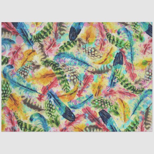 Niedlich trendige Aquarellfarben-Spritzer mit Stam Seidenpapier (Vorderseite)