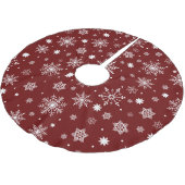Niedlich Trending Snowflakes pattern Brushed Polye Polyester Weihnachtsbaumdecke (Schrägansicht)