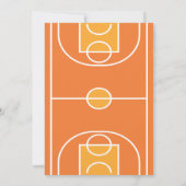 Niedlich Trendy Basketball Court & Ribbon 1. Gebur Einladung (Rückseite)