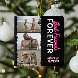Niedlich Trendy 'Best Friends Forever' 3 Foto & Na Keramikornament