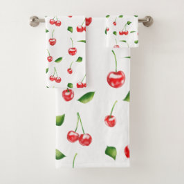Niedlich Trendy Delicious Cherry | Badhandtuch Set