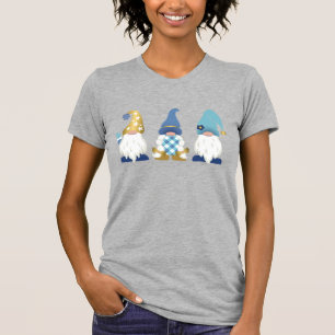 Niedlich Trendy Gnomes Blue Gold White Buffalo Kar T-Shirt