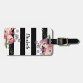 Niedlich Trendy gürtelboho Blumenstreifen personal Gepäckanhänger (Vorderseite horizontal)
