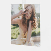 Niedlich Trendy Holiday Foto Schreibmaschine Keepa Ornament Aus Glas (Vorderseite links)