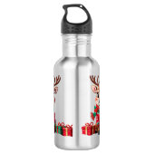 Niedlich Trendy Modern Funny Christmas Edelstahlflasche (Rückseite)