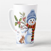 Niedlich Trendy Modern Funny Christmas Milchtasse (Linke Ecke)