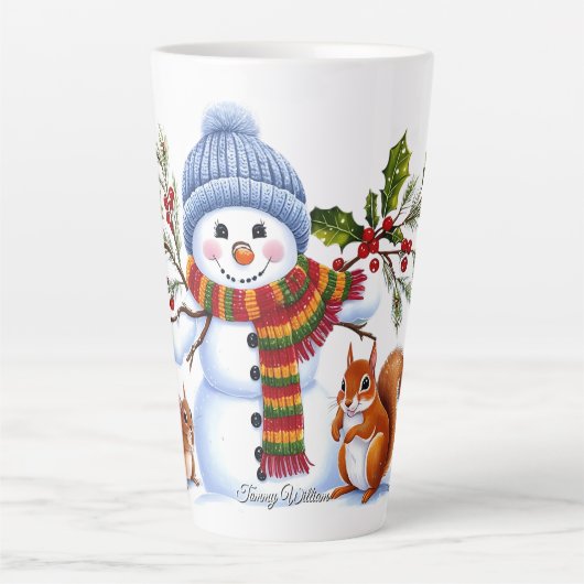 Niedlich Trendy Modern Funny Christmas Milchtasse (Vorderseite)