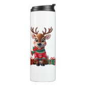 Niedlich Trendy Modern Funny Christmas Thermosbecher (Nach links gedreht)