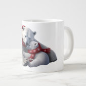 Niedlich Trendy Moderne Moderne Funny Frohe Weihna Jumbo-Tasse (Vorderseite Rechts)