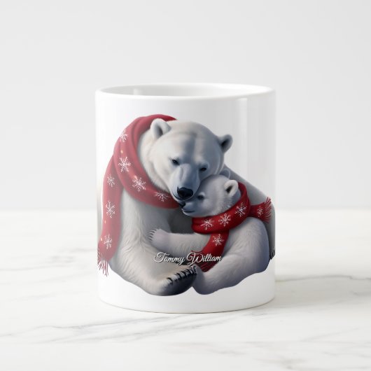Niedlich Trendy Moderne Moderne Funny Frohe Weihna Jumbo-Tasse (Vorderseite)