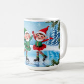 Niedlich Trendy Moderne Moderne Funny Frohe Weihna Kaffeetasse (VorderseiteRechts)