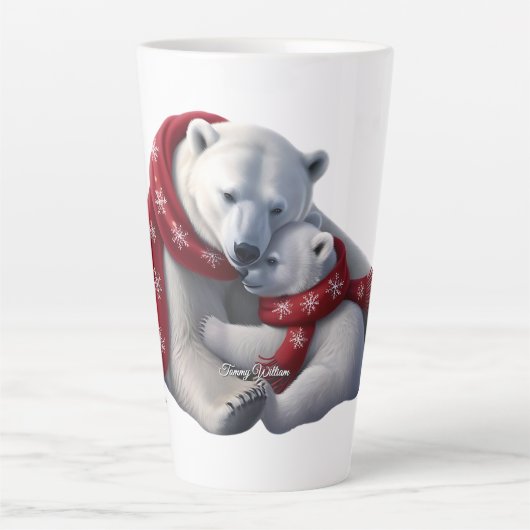 Niedlich Trendy Moderne Moderne Funny Frohe Weihna Milchtasse (Vorderseite)