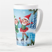 Niedlich Trendy Moderne Moderne Funny Frohe Weihna Milchtasse (Rechte Ecke)