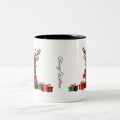 Niedlich Trendy Moderner Spaß Weihnachten Zweifarbige Tasse (Mittel)