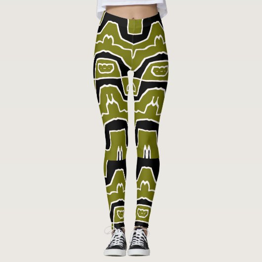 Niedlich trendy multicolor "Ratti_Creative_Arts" L Leggings (Vorderseite)