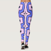 Niedlich trendy pink & blue "Ratti_Creative_Arts" Leggings (Rückseite)