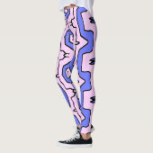 Niedlich trendy pink & blue "Ratti_Creative_Arts" Leggings (Links)