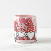 Niedlich Trendy Pink Gnome Liebe Valentine Classic Tasse (Zentrum)