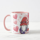 Niedlich Trendy Pink Gnome Liebe Valentine Classic Tasse (Links)