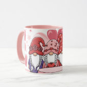 Niedlich Trendy Pink Gnome Liebe Valentine Classic Tasse (Vorderseite Links)