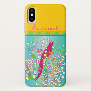 Niedlich Trendy Pink Schlucken Bird Circle Burst A Case-Mate iPhone Hülle