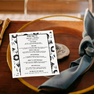 Niedlich trendy Retro Vinyl Music Wedding Fun Fakt Serviette