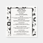 Niedlich trendy Retro Vinyl Music Wedding Fun Fakt Serviette (Vorderseite)