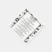 Niedlich trendy Retro Vinyl Music Wedding Fun Fakt Serviette (Ecke)