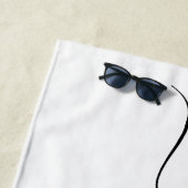 Niedlich Trendy Script Name Personalisiert White Strandtuch (Beispiel)