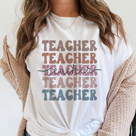 Niedlich Trendy Teacher Pastel T-Shirt