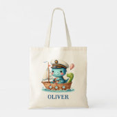 Niedlich Trex Dinosaur Bootsführer Tragetasche (Rückseite)