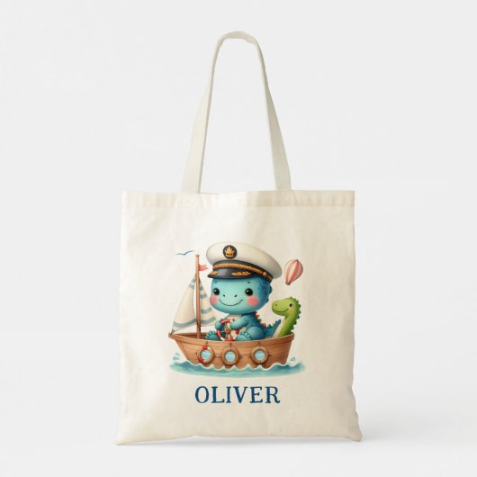 Niedlich Trex Dinosaur Bootsführer Tragetasche (Rückseite)
