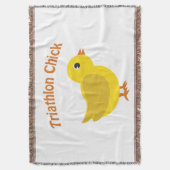 Niedlich Triathlon Chick Decke (Vorderseite Vertikal)