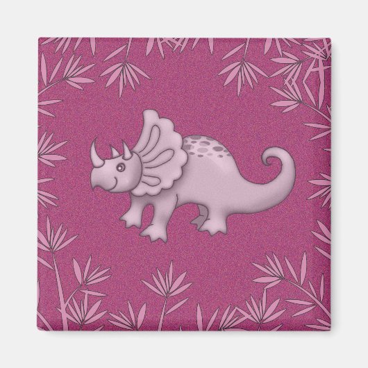 Niedlich Triceratops Dinosaurier Magnet (Vorne)