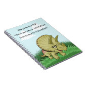 Niedlich Tricerops Notebook Notizblock (Rechte Seite)