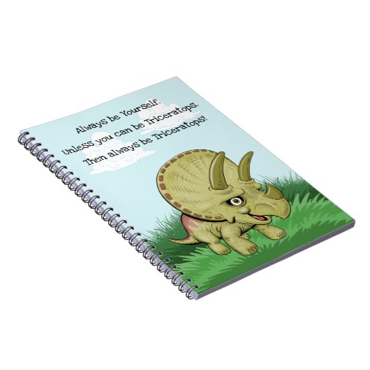 Niedlich Tricerops Notebook Notizblock (Rechte Seite)